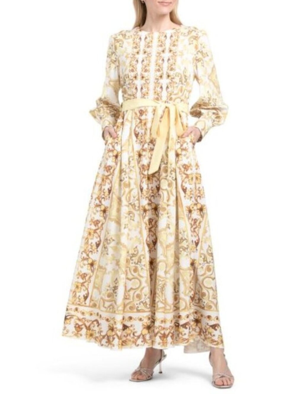 NANCY YANG Brocade Maxi Dress